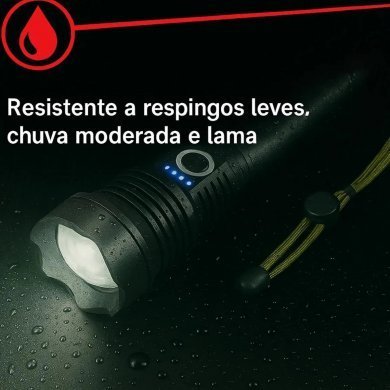 H3721 Holda lanterna tática LED P90 recarregável USB-C