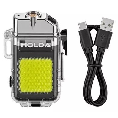 H3761 Holda isqueiro elétrico recarregável USB-C com laterna LED