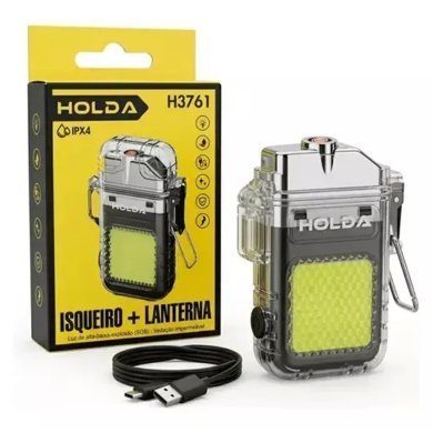H3761 Holda isqueiro elétrico recarregável USB-C com laterna LED