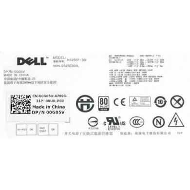 H525EF-00 DELL Fonte 525W para Precision T3500