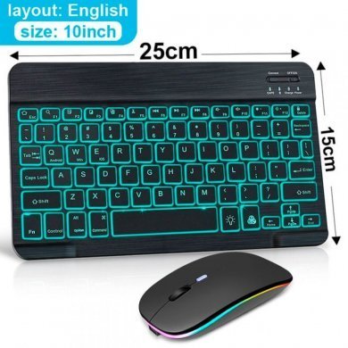 HB030B Teclado e Mouse Bluetooth recarregavel (ingles)