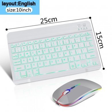 HB030W TECLADO E MOUSE BLUETOOTH RECARREGAVEL (INGLES)