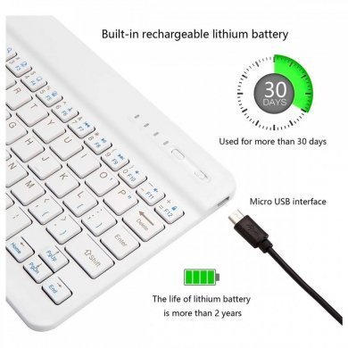 TECLADO E MOUSE BLUETOOTH RECARREGAVEL (INGLES)