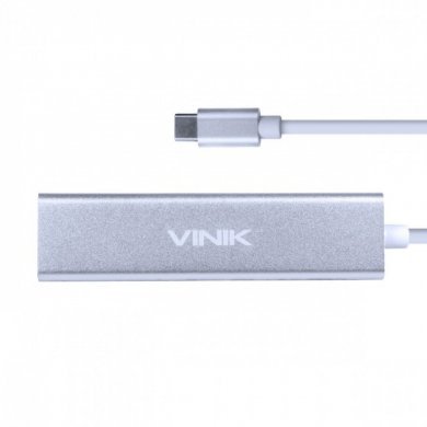 HC-4RJ Vinik Hub USB-C para 3x USB 3.0 1x RJ45 Gigabit