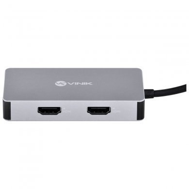 HC-5VGA Vinik Hub USB-C 5 em 1 2x HDMI 1x VGA 1x USB 3.0 1x USB-C