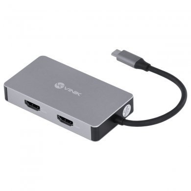 HC-5VGA Vinik Hub USB-C 5 em 1 2x HDMI 1x VGA 1x USB 3.0 1x USB-C