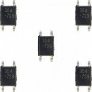5x Acoplador Optico AC NPN Phototransistor 354 encapsulamento SMD-4, marcação 354 (Kit com 5 unidades)