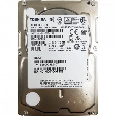 HDEAE00EAA51 Toshiba HD 600GB SAS 6GB SFF 2.5 15k AL13SXB600N
