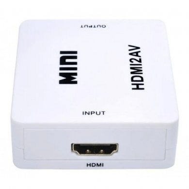 Mini adaptador conversor HDMI para RCA AV FHD