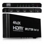 Splitter HDMI 1 Entrada x 4 Saídas v1.4 Versão v1.4 3D 1080P, Divisor de video, multiplicador HDMI, divisor HDMI,