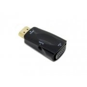 Conversor HDMI 1.4 para VGA com Audio Conector A: HDMI Macho / Conector B: VGA Femea 15 Pinos