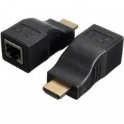 Extensor HDMI 3D 30 Metros Para Cat5e Cat6 Transmissor e Receptor TX - RX