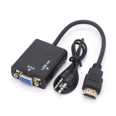 HDMIXVGAP2 Adaptador HDMI Femea x VGA Macho Audio P2