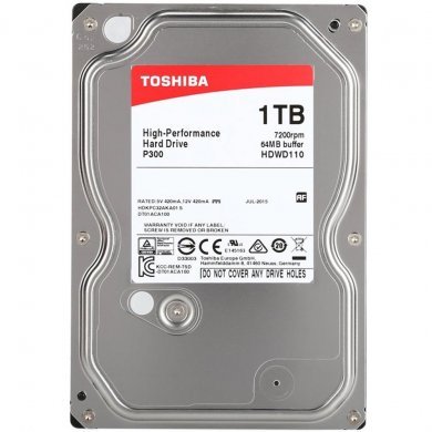 HDWD110XZSTA Toshiba HD 1TB SATA P300 7200 RPM 3.5 Pol