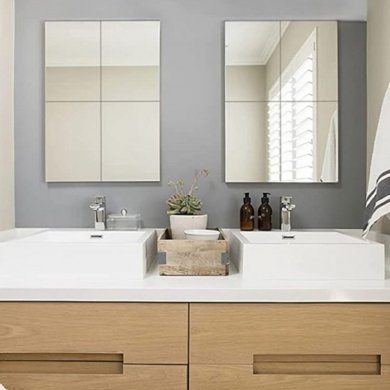 HEP3040Q Espelho adesivo decorativo autocolante 30x40CM