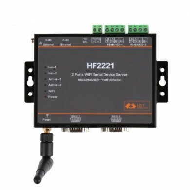 HF2221 Flexport Conversor Modbus Ethernet Wi-Fi 2 seriais