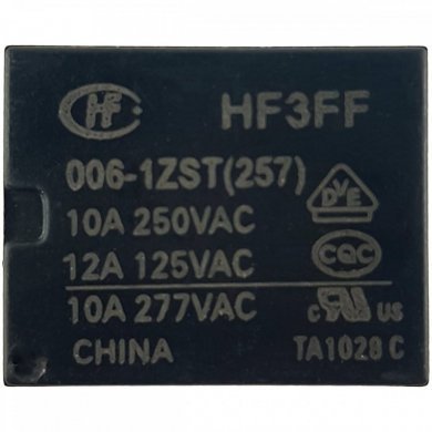 Rele eletromagnetico 6VCC 10A SPDT (Kit 2x und)