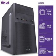 Skul Computador Home H200 Intel Celeron G5400 3.7GHZ 4GB DDR4 SSD 120GB HDMI/VGA FONTE 200W (Linux Ubuntu)