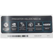 Etiqueta adesiva 90 x 30 mm para Acer Predator Helios ...