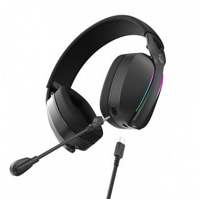 Pcyes headset gamer Nowy Black Vulcan RGB USB