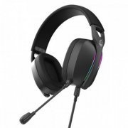 Pcyes headset gamer Nowy Black Vulcan RGB USB Surround, driver 40mm, microfone destacável