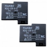 Rele T90 Tianbo 12V 20A 5 terminais (Kit 2x und) kit 