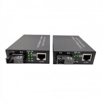 HL-2111S-20A/B Conversor de Midia WDM Gigabit A+B Monomodo 20Km