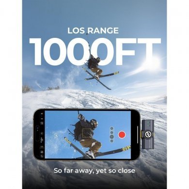 Microfone Lapela Hollyland Lark M2 Duo Combo preto