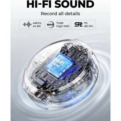 Microfone Lapela Hollyland Lark M2 Duo Combo preto