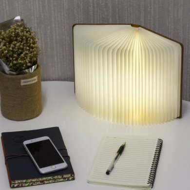 HM6007 Mini luminaria livro decorativo USB recarregável