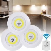 Kit 3 luminárias LED spot sem fio com controle função