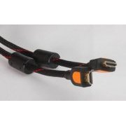 Cabo HDMI Macho para HDMI Macho Nylon Trançado 1.8 Metros, Conectores dourados, 30AWG