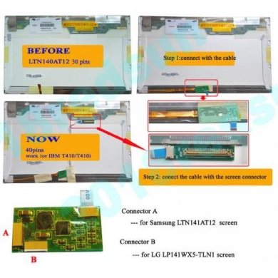 HQ-LED40-30-156F Adaptador Tela LED-LCD 40/30 Pinos