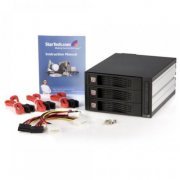 Backplane StarTech 3 Baias 3.5 SATAII Trayless Hot Sw