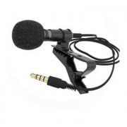 Foto de HSX-M01 Microfone de Lapela Profissional 3.5mm Cabo com 1.5m de comprimento Mic omnidirecional Plu