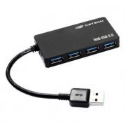 C3 Tech HUB USB 3.0 4 portas compátivel com USB 3.0 e 2.0 led indicador de funcionamento