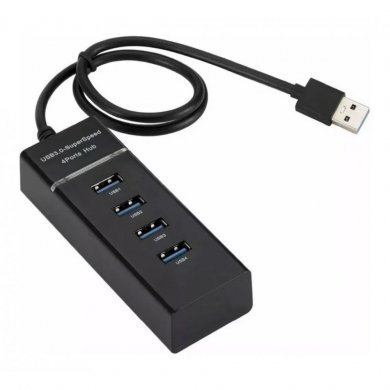 HUB0049 Hub USB 3.0 4 Portas 5.0Gbps com LED indicador