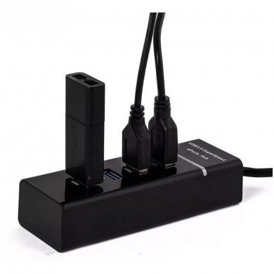 HUB0049 Hub USB 3.0 4 Portas 5.0Gbps com LED indicador