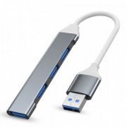 Foto de HUB4PORTAS-USBA Hub USB 4 portas USB 3.0 5Gbps de transferência em alumínio