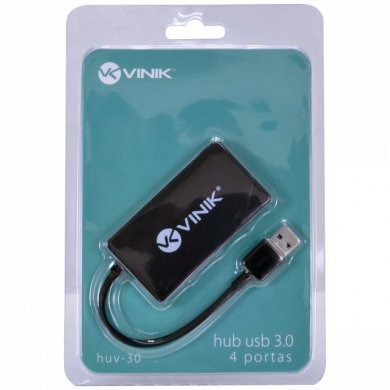 HUV-30 Vinik Hub USB 3.0 4 portas com cabo 10cm