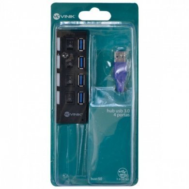 HUV-50 Vinik hub USB 3.0 4 portas com led indicador