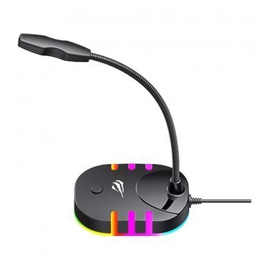 HV-GK58B Havit Microfone de Mesa Gamer LED RGB USB