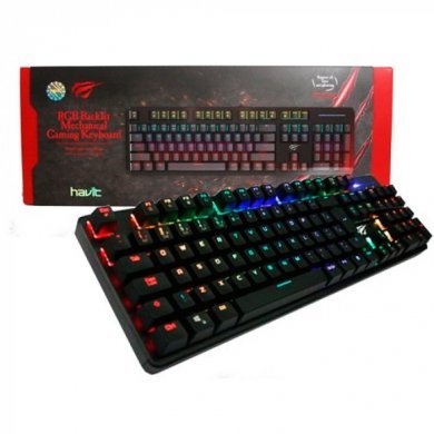 HV-KB366L Havit Teclado Mecanico LEDs RGB com Fio