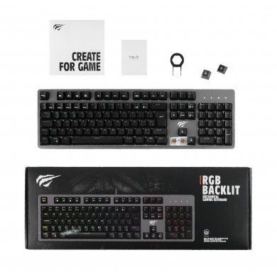 HV-KB492L Havit Teclado Mecânico KB492L Blue LED RGB