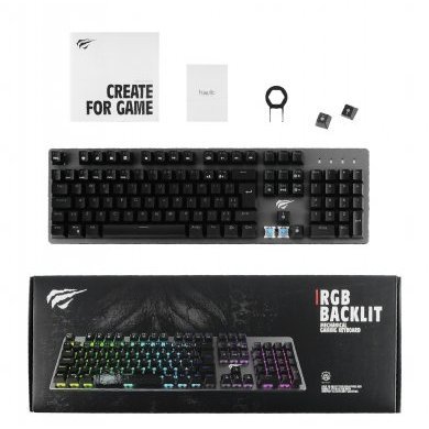 HV-KB493LB Havit Teclado Mecânico KB493L Brown LED RGB