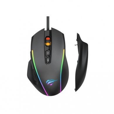 HV-MS1011 Havit Mouse Gamer LED RGB USB 7200DPI Preto