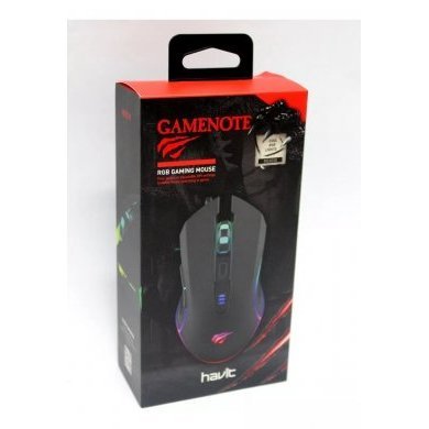 HV-MS1018 Havit Mouse Gamer LED RGB USB 3200DPI Preto