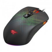 Havit Mouse Gamer Professional LED RGB USB 6400DPI Cor Preto 7 Teclas DPI Ajustável Cabo com 1.5m 