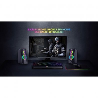 Havit Caixa de Som SK202 2x3W RMS Stereo 2.0 RGB