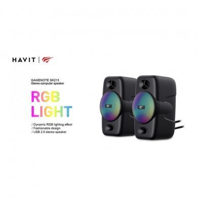 HV-SK213 Havit Caixa de Som SK213 2x 3W RMS Stereo 2.0 RGB